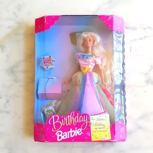 Vintage 1997 Birthday Barbie with surprise gifts in the gift boxes!